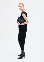 Draped Top in Crepe Jersey - Black - CO Collections